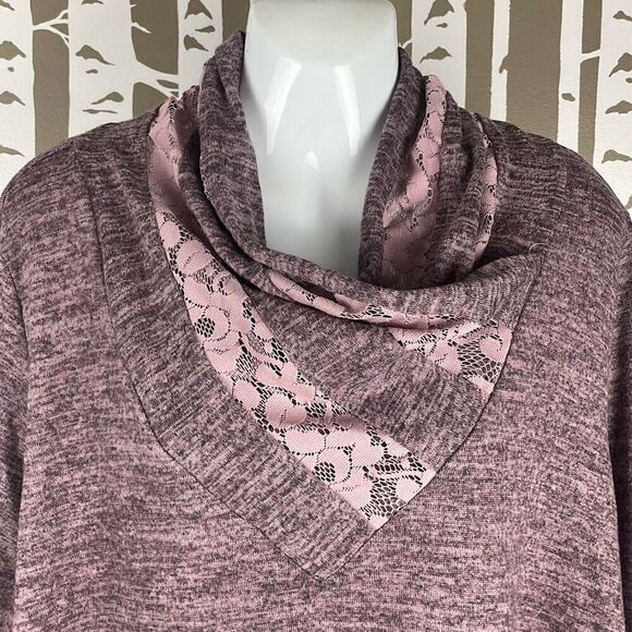 One World Charming Art Funnel Neck Top XXL Rose - Picture 4 of 5